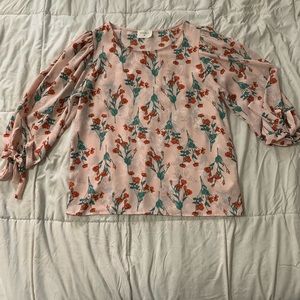 Every Pink Floral Blouse (Sm)